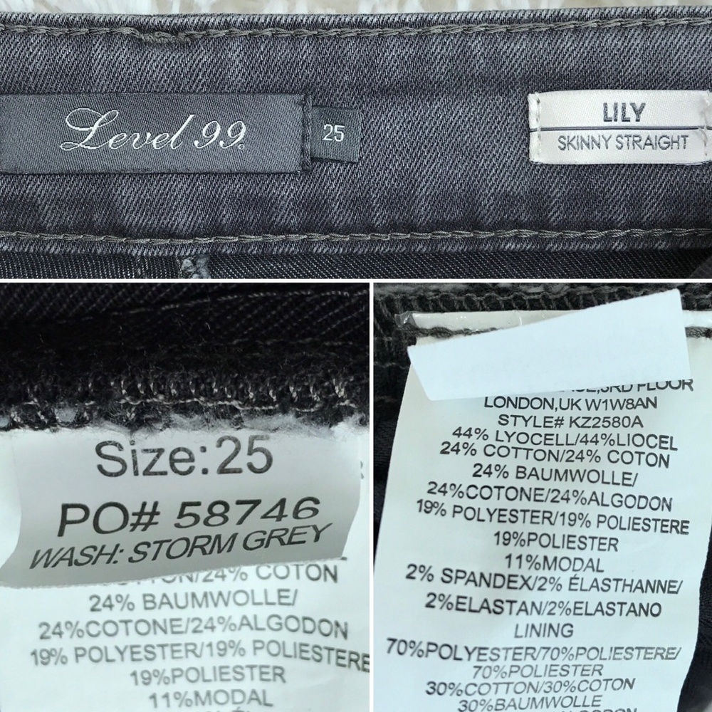 SOLD Skinny Straight Jeans Level 99 Anthropologie - Picture 8 of 8